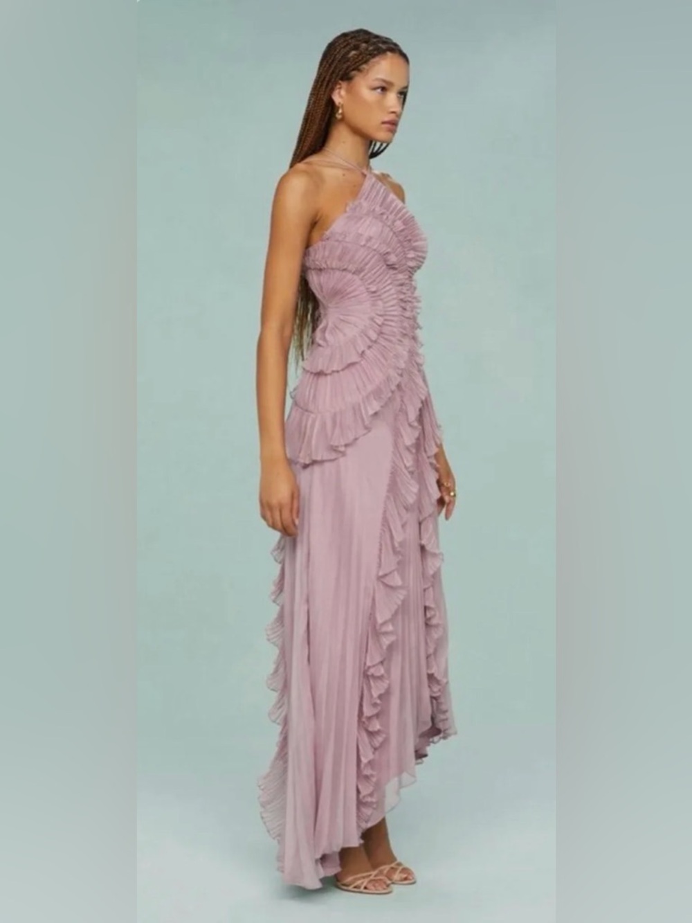 Pink Asymmetrical Dress - Picture 3 of 8
